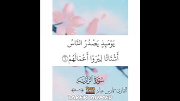 حالات واتس قرانيه سوره الزلزله للقارئ الشيخ فارس عباد تلاوه خاشعه