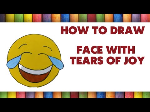 How to draw Face with Tears of Joy - Face with Tears of Joy drawing -  schoolx360