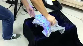 Blue light Opticscan 3D scanner for scanning metal   YouTube 360p