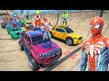 Spiderman Cars Challenge on Rampa with Hulk Iron Man Goku | GTA 5 MODS