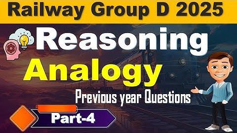 Analogy Class 4 | Railway Exams Special Reasoning Chapter wise Solved Questions all by SRINIVASMech