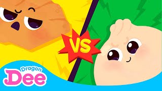 Mandu Battle | Crunchy vs soft mandu 🥟| Favorite snacks of all time | Dragon Dee Songs for Children screenshot 3