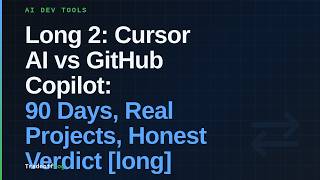 Long 2: Cursor AI vs GitHub Copilot: 90 Days, Real Projects, Honest Verdict [long]
