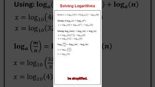 Solving Logarithms In Under 60s #mathmethods #maths #vce