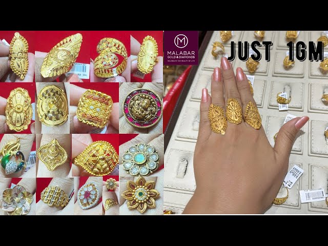 Malabar Light Weight Gold Ring Designs With Price| Gold Cocktail Rings With  Price| Gold Ring Designs - YouTube