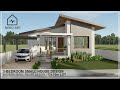 Ep 62  3 bedroom modern bungalow house 12 x15m lot   modern small house design  neko art