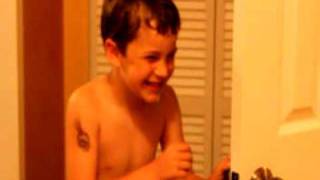 Jake Hughes pulls his tooth DIY style.