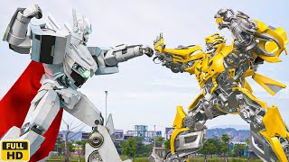 Robot SILVER and BUMBLEBEE vs Zombie Mummy in Real World | Battle of Bumblebee 4K HD screenshot 1