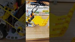 Turning the Microbit Robot Car into a brick-built bulldozer🚗#microbit #holasmart #lego #stem #toys