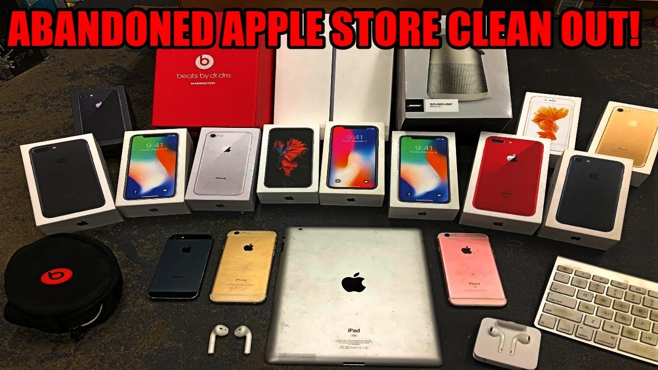 ABANDONED APPLE STORE CLEAN OUT!! Found free iPhones, iPads, AirPods, and more Apple products!!!