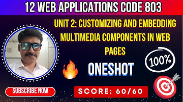 XII Web Applications 803 Ch 2 Customizing and Embedding Multimedia Components in Web Pages One-shot