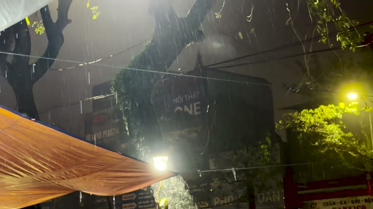 Peaceful Evening Rain Outdoors 🌧️ Night Rain Sounds for Deep Sleep and Relaxation