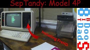 Upgrading a TRS-80 Model 4P with FreHD hard drive emulator.