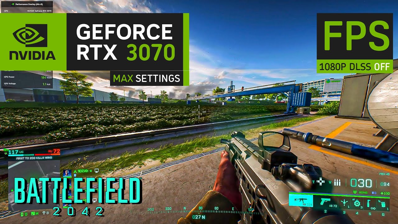 DLSS OFF BF2042 RTX 3070 FPS Benchmark Test 1080p MAX Graphic