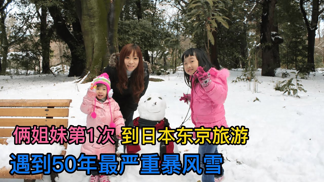 【三姐妹♥️成长回顾】第1次到日本东京旅游就让我们遇到50年最严重暴风雪/东京城市一夜变成雪山/所有航班被取消/我们要困在东京了.