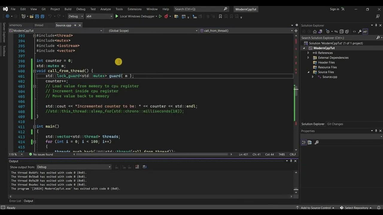 Mastba C++ E14 Multithreading: Mutex, Atomics & Conditions variables ...
