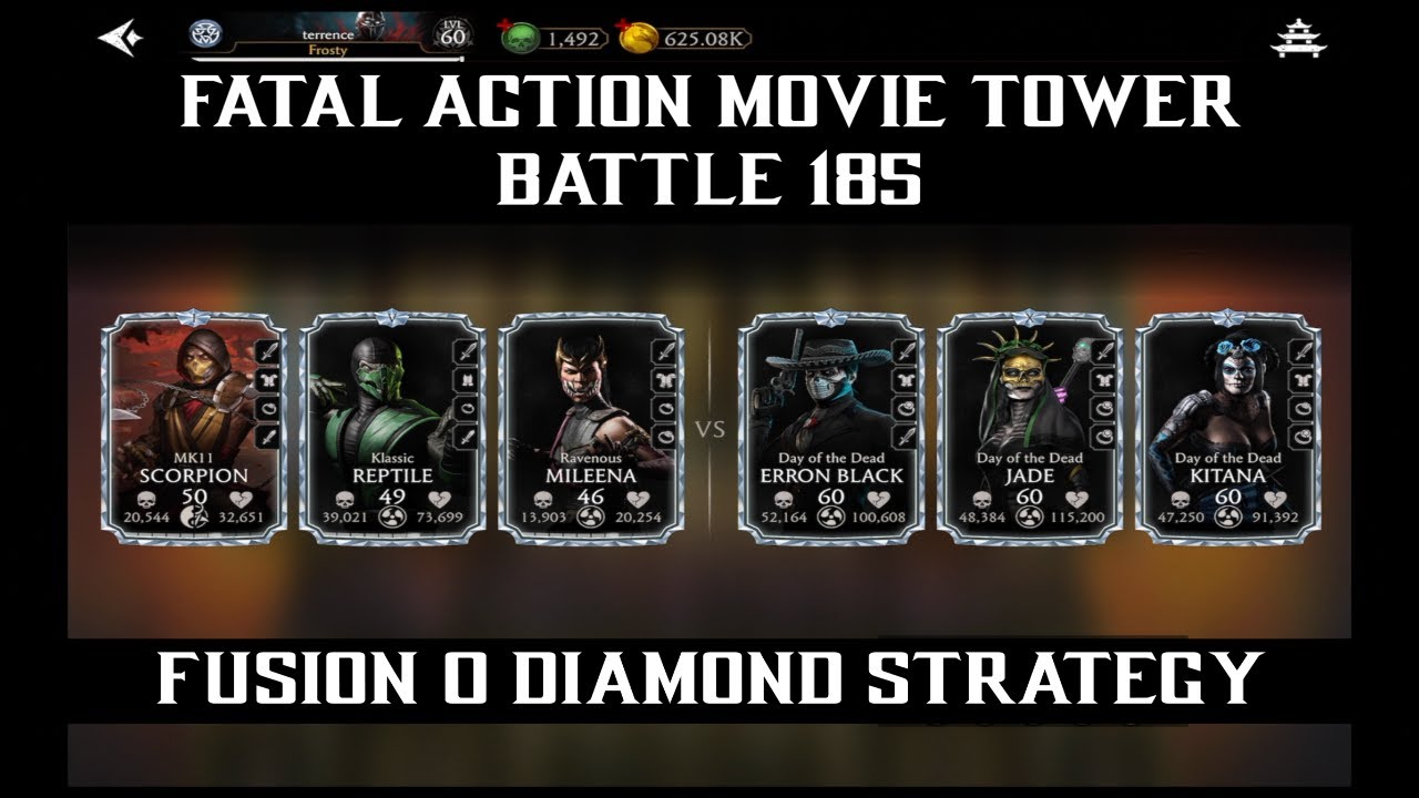 MK Mobile Fatal Action Movie Tower Battle 185 Strategy - Can be done ...