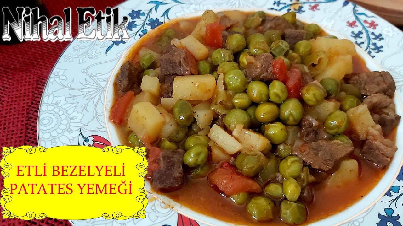 Etli Bezelyeli Patates Yemeği Nasıl Yapılır(Etli Taze Bezelye Yemeği Tarifi )
