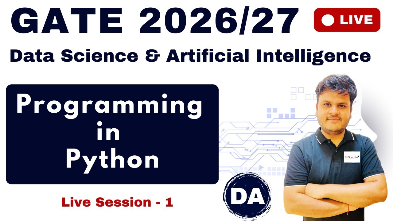 Programming in Python - 1 | GATE 2026/27 | Data Science & Artificial ...