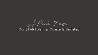 STARTplanner Quarterly Undated - Peek Inside