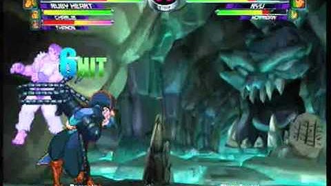MvC2 Online (360): Brett (Ruby/Cha/Tha) vs ShuyaSensei (Ken/Ryu/Morg) 6 .:9.12.10:.