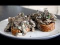 Creamy garlic mushrooms on toast