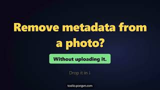 Remove Metadata From a Photo — Strip GPS, Camera & Timestamp, No Upload Remove Metadata From a Photo — Strip GPS, Camera & Timestamp, No Upload
