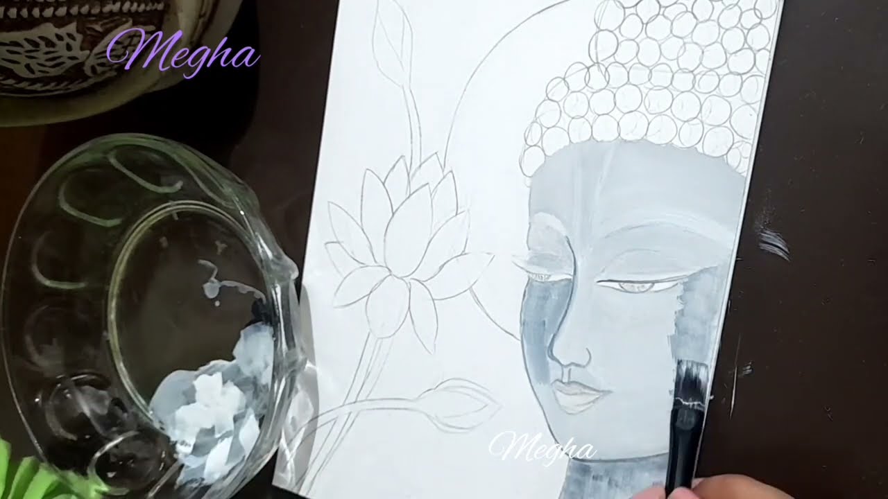 "Creating a Buddha Painting: A Step-by-Step Tutorial"