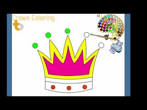 Tô Màu Vương Miện - Game Tô màu vương miện | PLAYING CROWN COLORING PAGES |