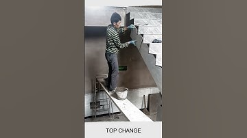 Side stair tile installation #goodtools #machine #smartwork #craft #viral #short