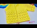 Chambrita para bebe tejida a crochet Punto Fantasia MUY FACIL!