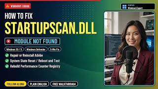 Fix startupscan.dll Scan Error!