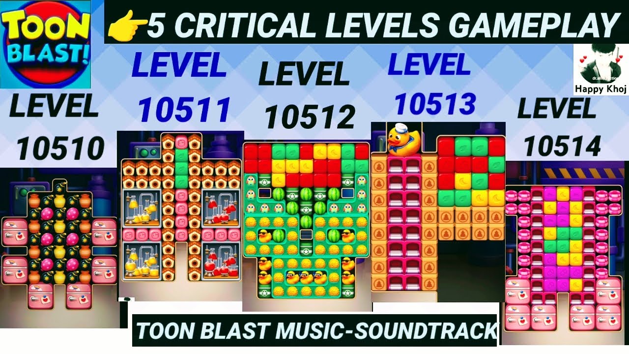 Toon Blast CRITICAL LEVELS 10510-10514 | Beat the Stuck Levels with Epic Music!
