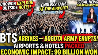 Breaking News: Bogotá ERUPTS as BTS Arrives! The City Flooded With ARMY, The Atmosphere Is INSANE!