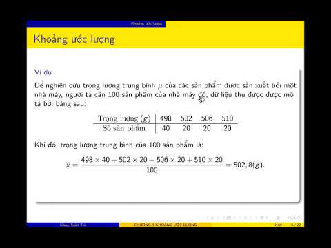 Video Thống kê xã hội học: Khoảng ước lượng - youtube