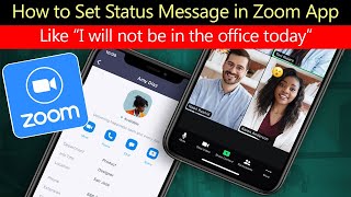 How to Set Status Message in Zoom App on Mobile? screenshot 4