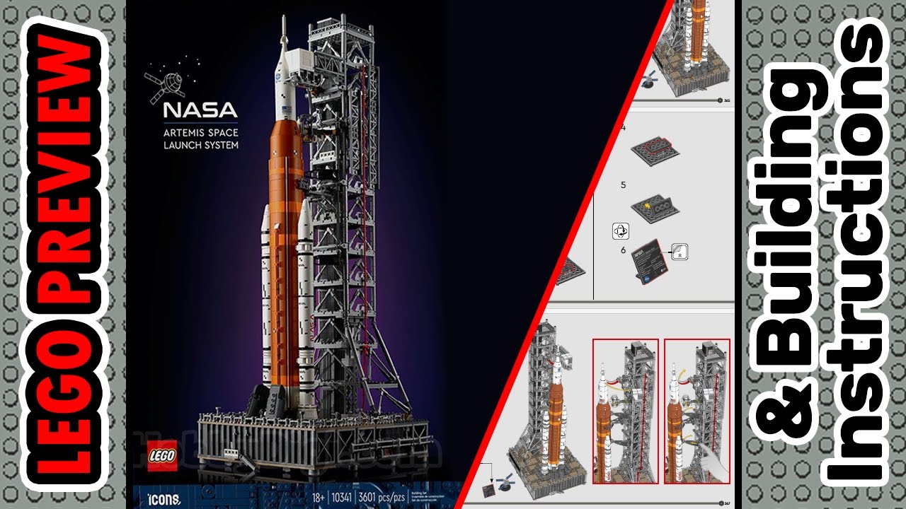 PREVIEW: 10341, LEGO Icons, NASA Artemis Space Launch System & Building ...
