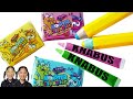 Knabus pen Edible Colored paper  TwinRoozi Family 쌍둥이루지 가족 먹방  Mukbang