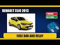 Fuse box location and diagram: renault clio 2013 - Schema fusibili