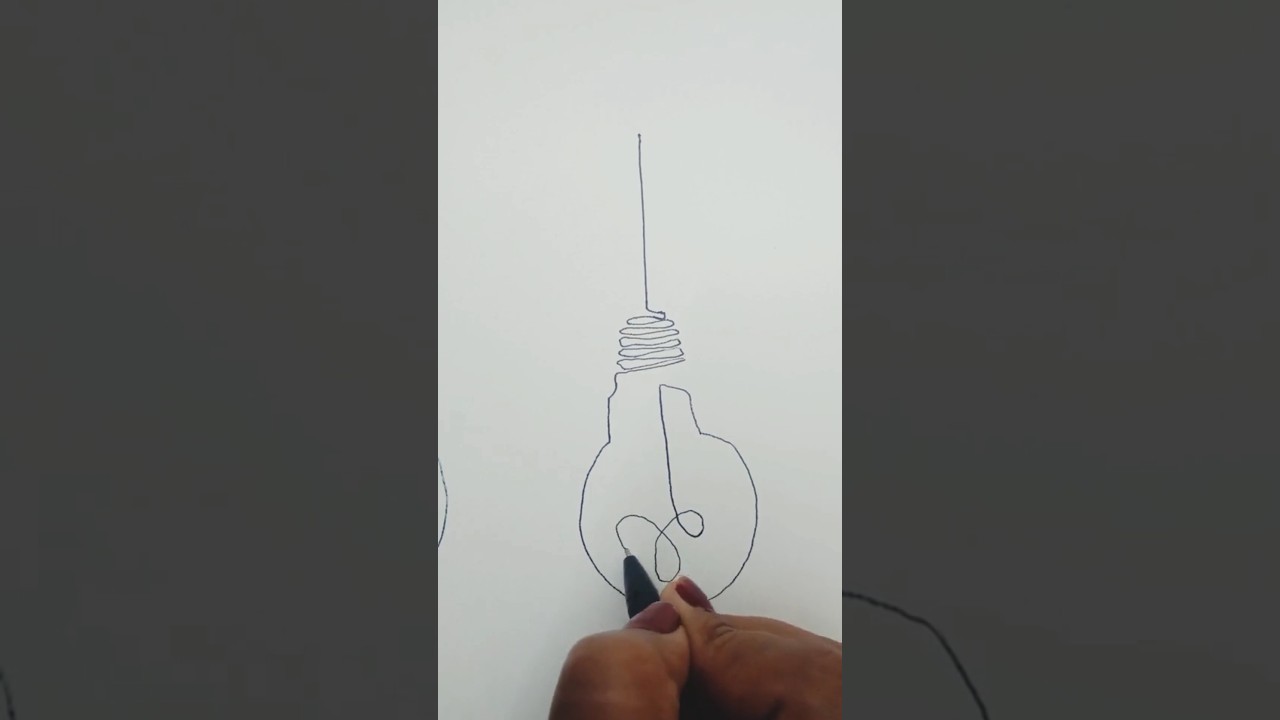 One Line Art bulb drawing✏️Passo Ben Solto (Slowed)Song 🥰 