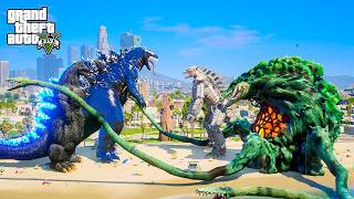 Venom Godzilla &amp; Godzilla 1975 vs Biollante &amp; Mechagodzilla – GTA 5 Mods Battle
