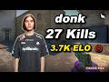 🔥donk (27-4) SoloQ +hobbit Dust2 POV| FACEIT avg 3.7k Elo | May 30, 2026