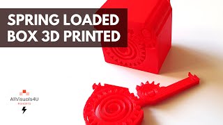 📦⚙️ 3D Print In Place Spring Loaded Box - Cool 3D Prints - Print In Place 3D Printing | #Shorts