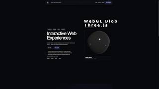Three.js WebGL Experiment | Real-Time Blob Surface