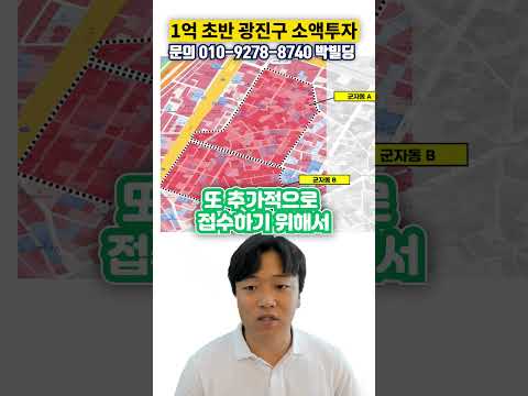 1억 초반 투자 가능한 군자동 모아타운 소개