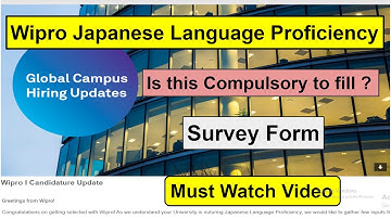 Wipro Japanese Language Proficiency Mail | Survey Form |  Mandatory to fill ?| #Wipro #wiproupdates