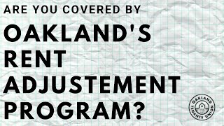 How To Know If You're Covered By Oakland's Rent Adjustment Program