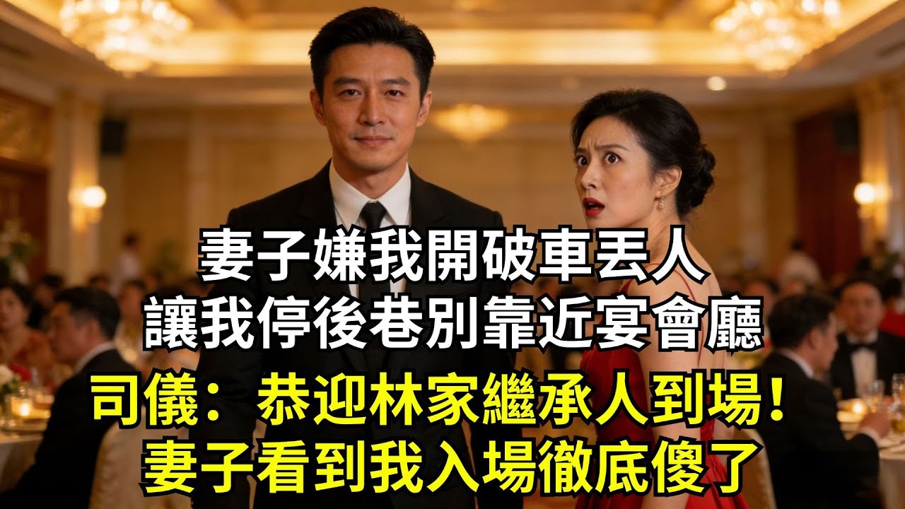 妻子嫌我開破車丟人，讓我停後巷別靠近宴會廳，司儀：恭迎林家繼承人到場！妻子看到我入場徹底傻了