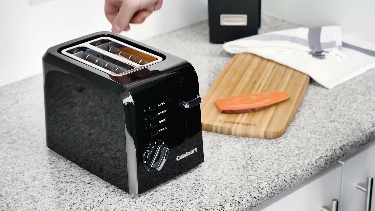 Open sándwich de camote Tostador compacto de 2 rebanadas CPT122BK de