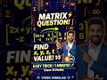 Find x, y, z, t in 60 Seconds! 🚀 | Matrix Trick #Shorts